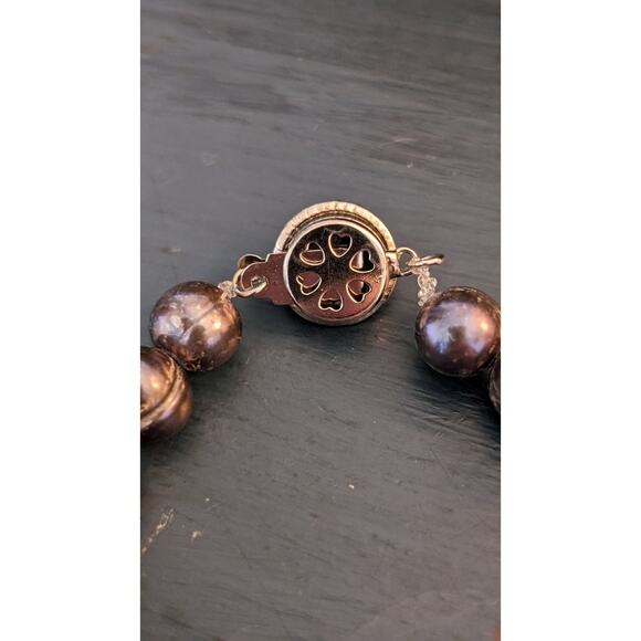 Natural Freshwater Pearl Bracelet W/ Slide In Fancy Clasp - Picture 3 of 9